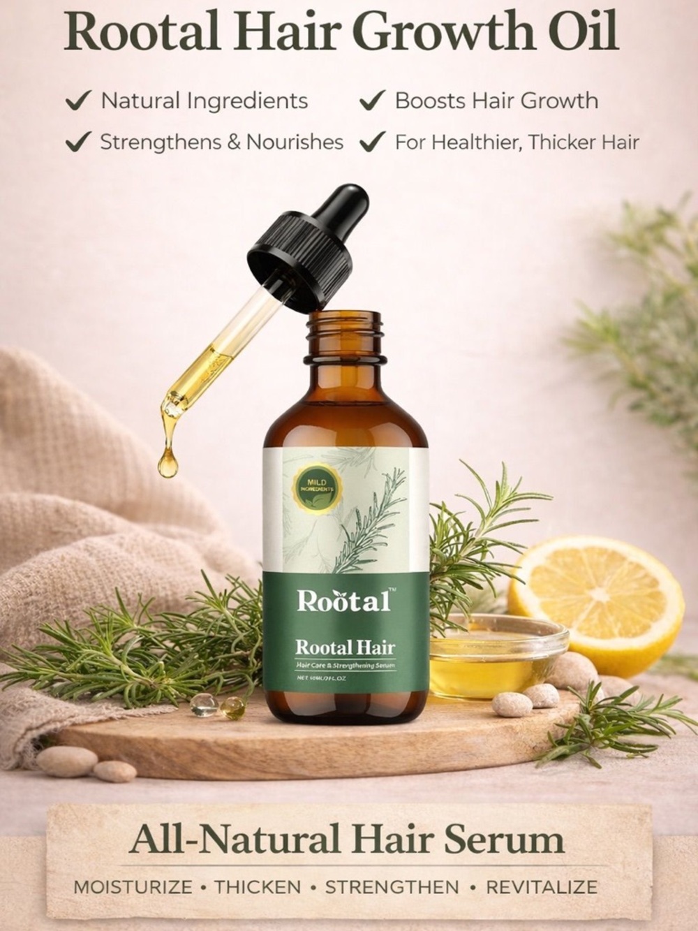 Rootal Hair Care Oil — Green Label Bottle - Picture 3 of 5